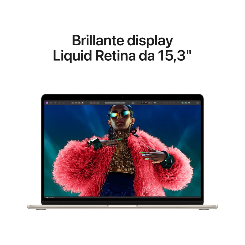 Apple MacBook Air Apple M M3 Portátil 38,9 cm (15.3") 8 GB 512 GB SSD Wi-Fi 6E (802.11ax) macOS Sonoma Beige