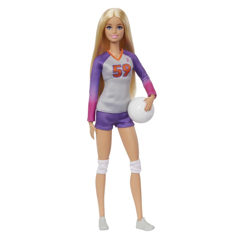 Barbie Made to Move – Poupée articulée Joueuse de Volleyball