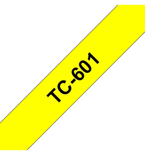 Brother TC-601 nastro per etichettatrice Nero su giallo