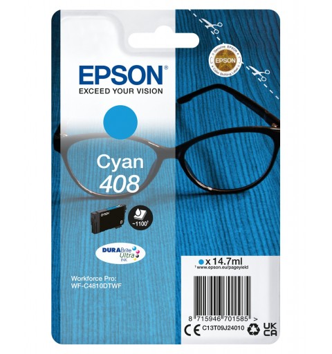 Epson Singlepack Cyan 408 DURABrite Ultra Ink