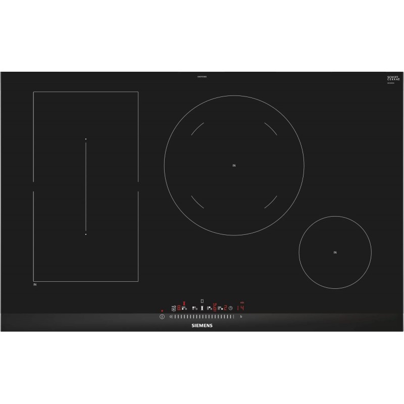 Siemens iQ500 ED875FSB5E piano cottura Nero Da incasso 80 cm Piano cottura a induzione 4 Fornello(i)