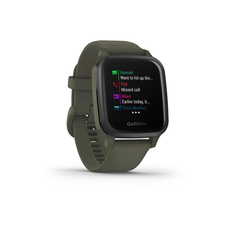 Garmin Venu SQ Music 3,3 cm (1.3") LCD 40 mm Digitale 240 x 240 Pixel Touch screen Verde Wi-Fi GPS (satellitare)