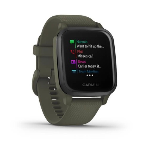 Garmin Venu SQ Music 3,3 cm (1.3") LCD 40 mm Digitale 240 x 240 Pixel Touch screen Verde Wi-Fi GPS (satellitare)