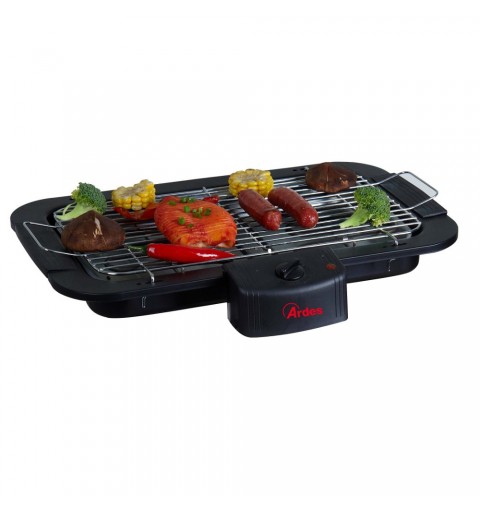 Ardes AR1B01 barbecue per l'aperto e bistecchiera Da tavolo Elettrico Nero, Cromo 2200 W