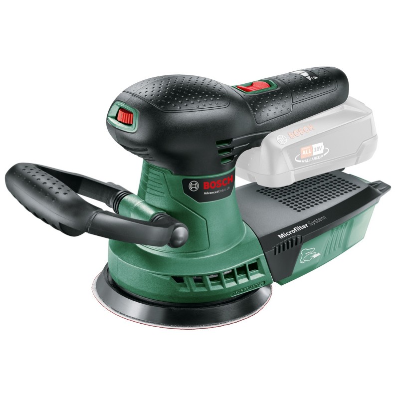 Bosch 06033D2100 Lijadora rotorbital 12000 RPM 24000 OPM Verde
