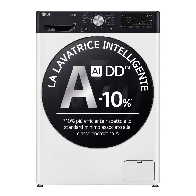 LG F4R7511TSWB machine à laver Charge avant 11 kg 1400 tr min Blanc