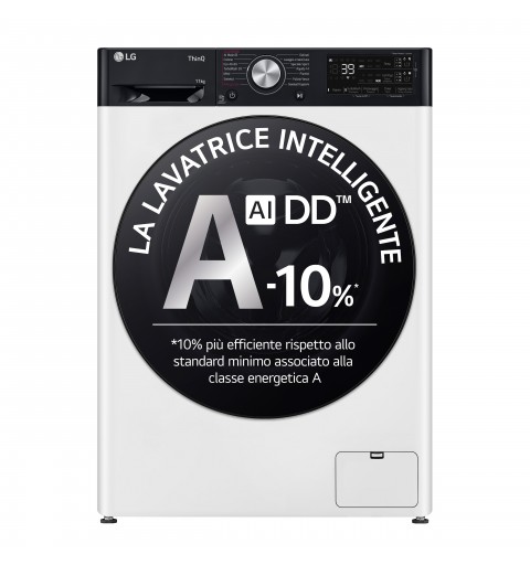 LG F4R7511TSWB Lavatrice 11kg AI DD, Classe A-10%, 1400 giri, TurboWash,Autodose