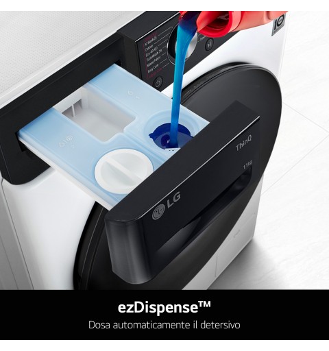 LG F4R7511TSWB Lavatrice 11kg AI DD, Classe A-10%, 1400 giri, TurboWash,Autodose