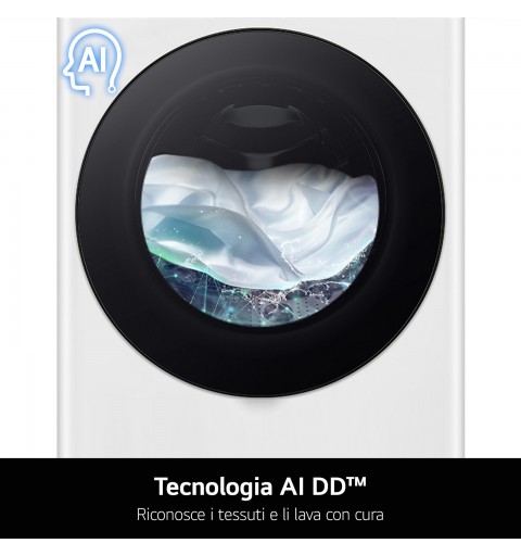LG F4R7511TSWB Lavatrice 11kg AI DD, Classe A-10%, 1400 giri, TurboWash,Autodose