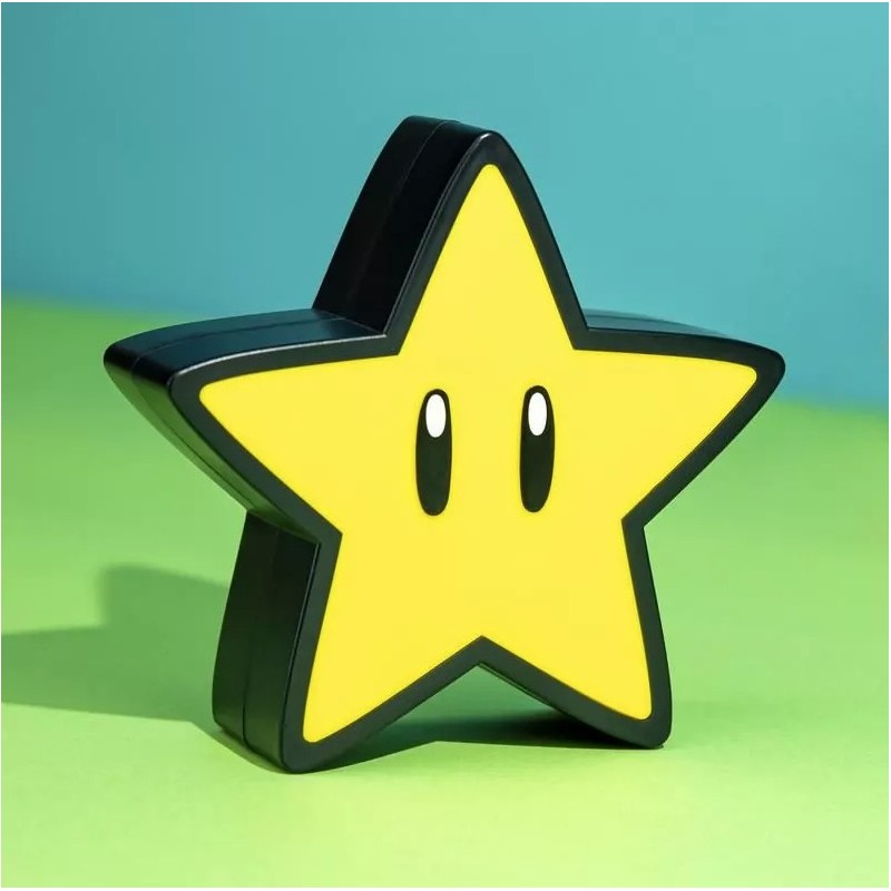 Paladone Super Mario Super Star Figura iluminada decorativa Negro, Amarillo