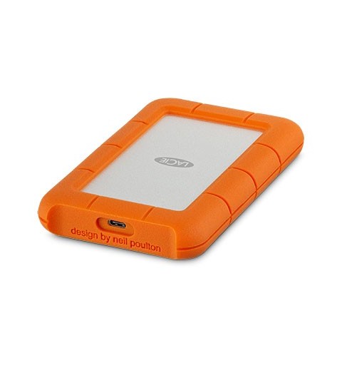 LaCie Rugged USB-C external hard drive 4 TB Orange, Silver