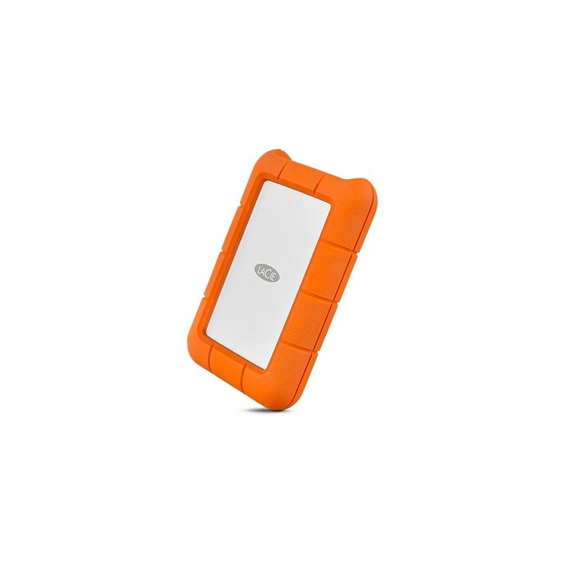 LaCie Rugged USB-C external hard drive 4 TB Orange, Silver