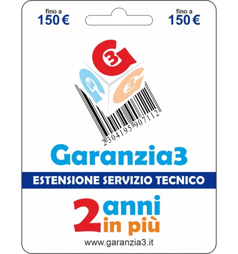 Garanzia3 G2PDIT150 Estensione Garanzia 2 Anni Per Prodotti Fino A 150 Euro