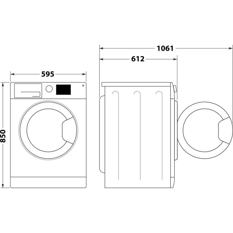 Indesit BWA 81496X WV IT machine à laver Charge avant 8 kg 1351 tr min Blanc