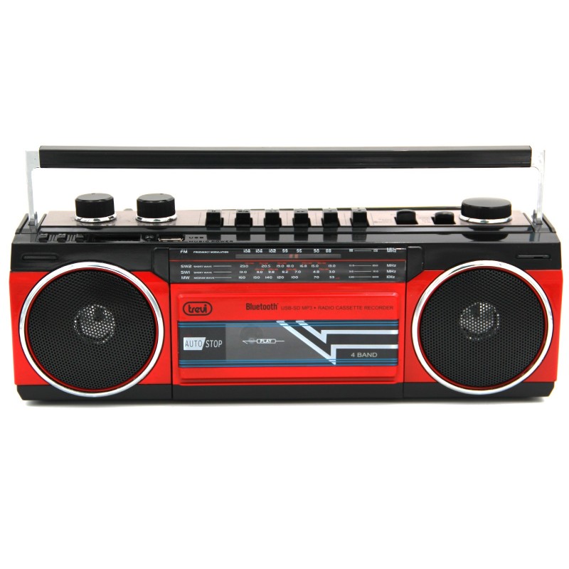 Trevi RR 501 BT Persönlich Analog Schwarz, Rot