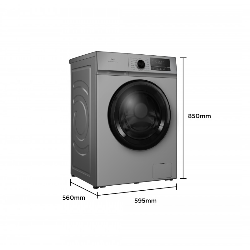 TCL F3 Serie FF0924SA0IT Waschmaschine Frontlader 9 kg 1400 RPM Silber
