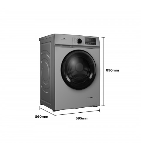 TCL F3 Serie FF0924SA0IT Waschmaschine Frontlader 9 kg 1400 RPM Silber