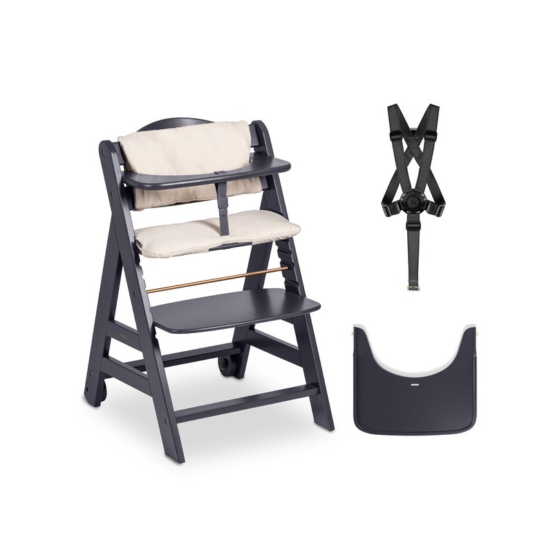 Hauck Beta+ Traditional high chair Padded seat Black