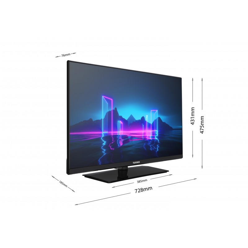 Telefunken TE32750S38YXD Fernseher 81,3 cm (32") HD Schwarz 250 cd m²