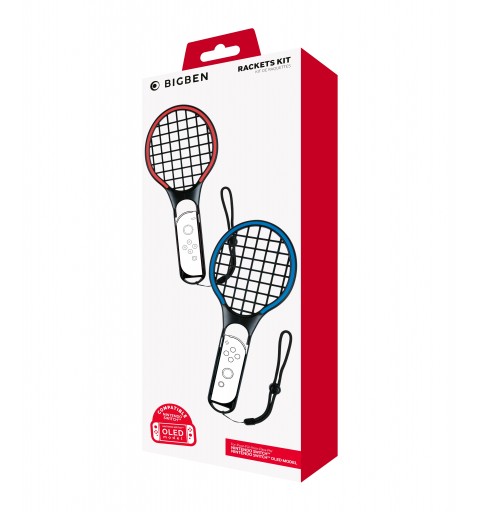 Bigben Interactive Joy-Con Tennis Rackets Kit Black, Blue, Red Special Nintendo Switch