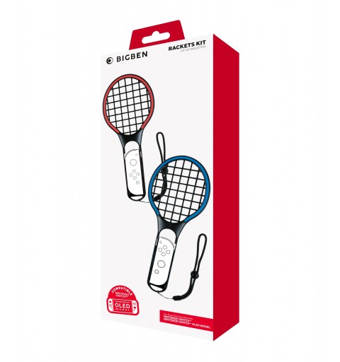 Bigben Interactive Joy-Con Tennis Rackets Kit Nero, Blu, Rosso Speciale Nintendo Switch
