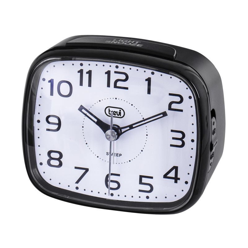 Trevi SL 3054 - orologio sveglia al quarzo con tasto snooze light, suoneria elettronica, movimento silenzioso sweep