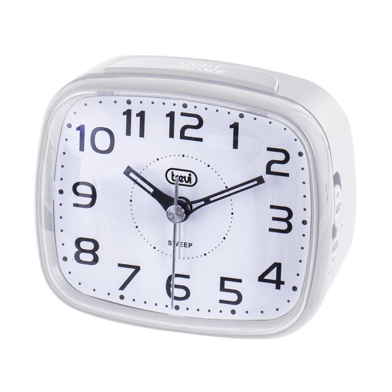 Trevi SL 3054 - orologio sveglia al quarzo con tasto snooze light, suoneria elettronica, movimento silenzioso sweep