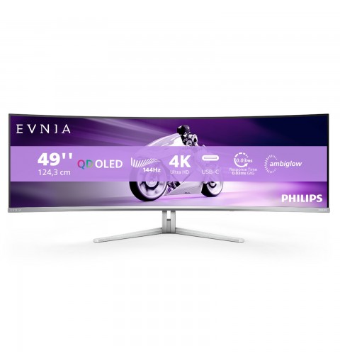 Philips Evnia 8000 49M2C8900L 00 Monitor PC 124,2 cm (48.9") 5120 x 1440 Pixel Dual QHD QDOLED Bianco