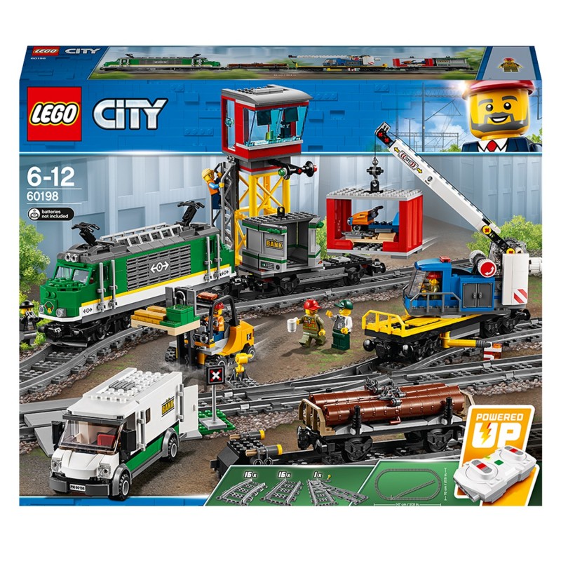 LEGO City 60198 Tren de Mercancías, Juguete Teledirigido