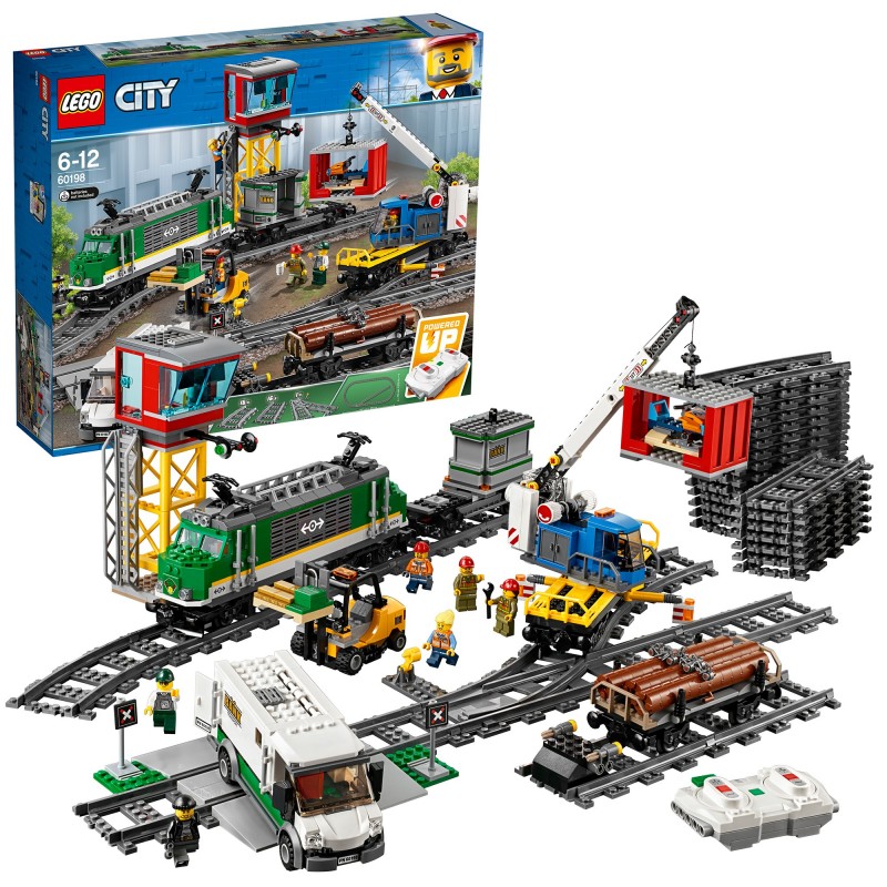 LEGO City 60198 Tren de Mercancías, Juguete Teledirigido