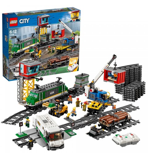 LEGO City 60198 Tren de Mercancías, Juguete Teledirigido