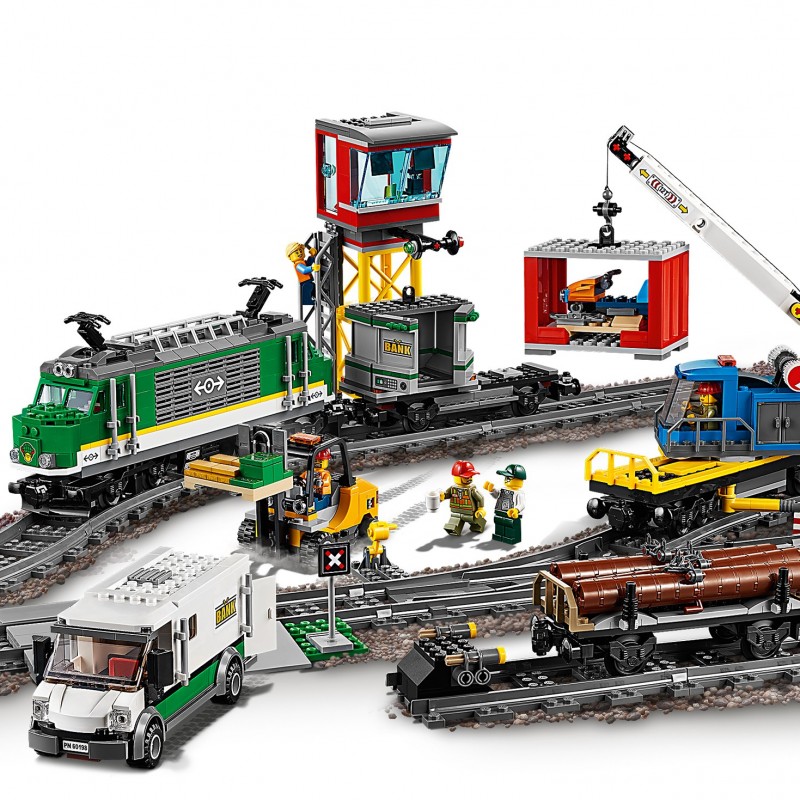 LEGO City 60198 Tren de Mercancías, Juguete Teledirigido