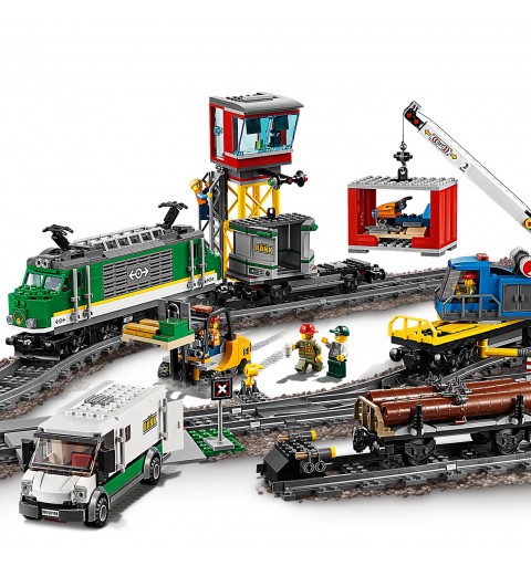 LEGO City 60198 Tren de Mercancías, Juguete Teledirigido