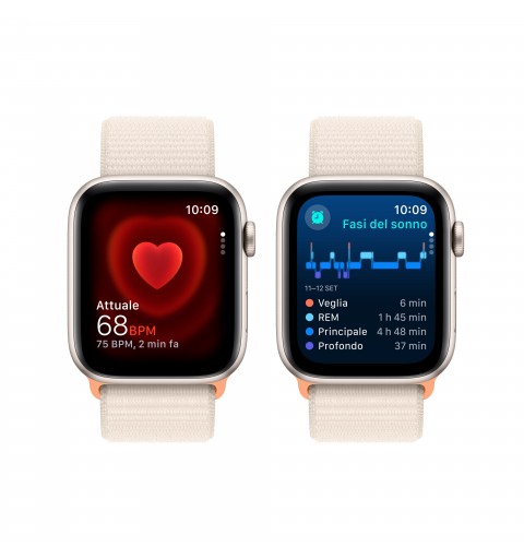 Apple Watch SE GPS 44mm Starlight Aluminium Case with Starlight Sport Loop