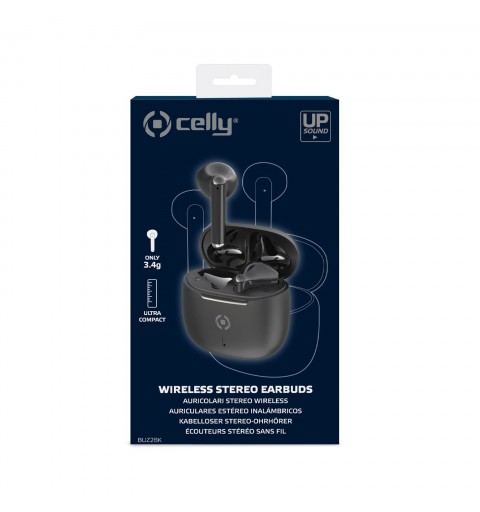 Celly BUZ2 Kopfhörer True Wireless Stereo (TWS) im Ohr Anrufe Musik USB Typ-C Bluetooth Schwarz
