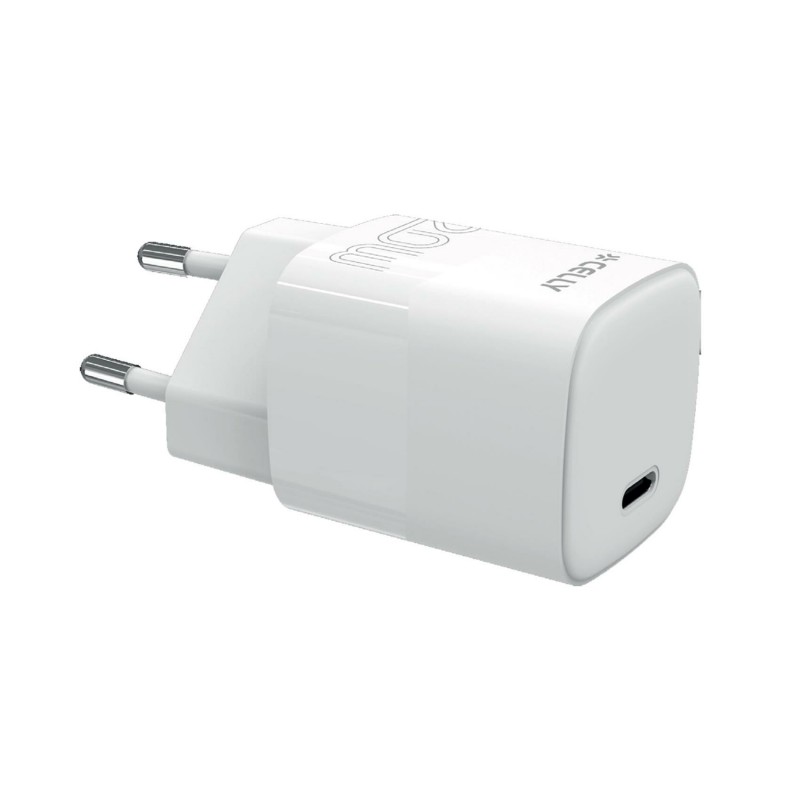 Celly TC1USBC20WEVOWH mobile device charger Smartphone White AC Fast charging Indoor
