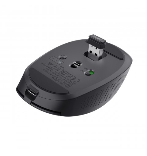 Trust Ozaa mouse Mano destra RF senza fili + Bluetooth Ottico 3200 DPI