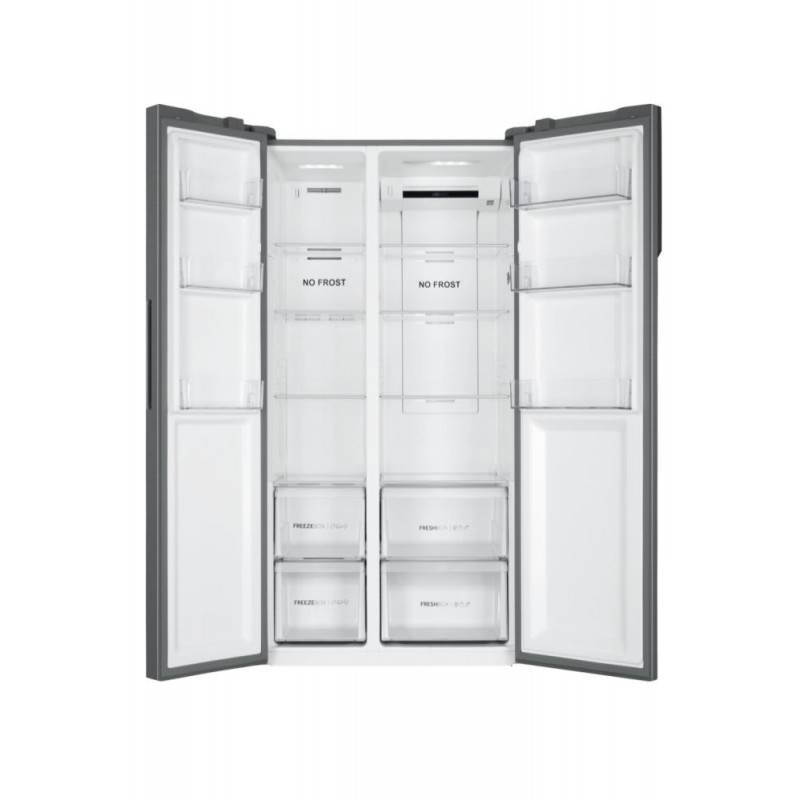 Haier SBS 90 Serie 3 HSR3918ENPG side-by-side refrigerator Freestanding 528 L E Silver