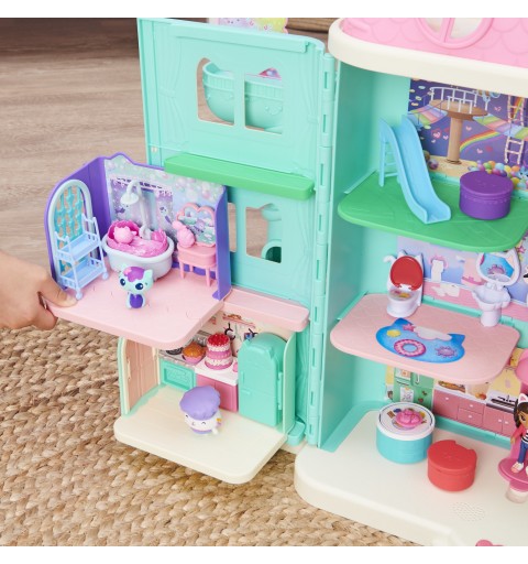 Gabby's Dollhouse Primp and Pamper Bathroom with MerCat Figure, 3 Accessories, 3 Furniture and 2 Deliveries, Kids Toys for Ages