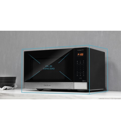 Cecotec ProClean 6110 Encimera Microondas con grill 23 L 800 W Acero inoxidable