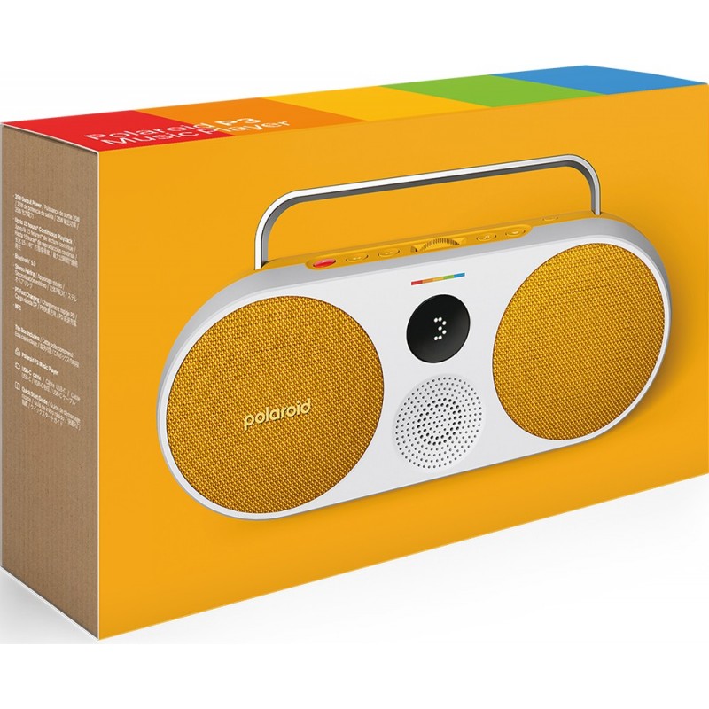 Polaroid PLRMUSICP39090YLW portable party speaker White, Yellow