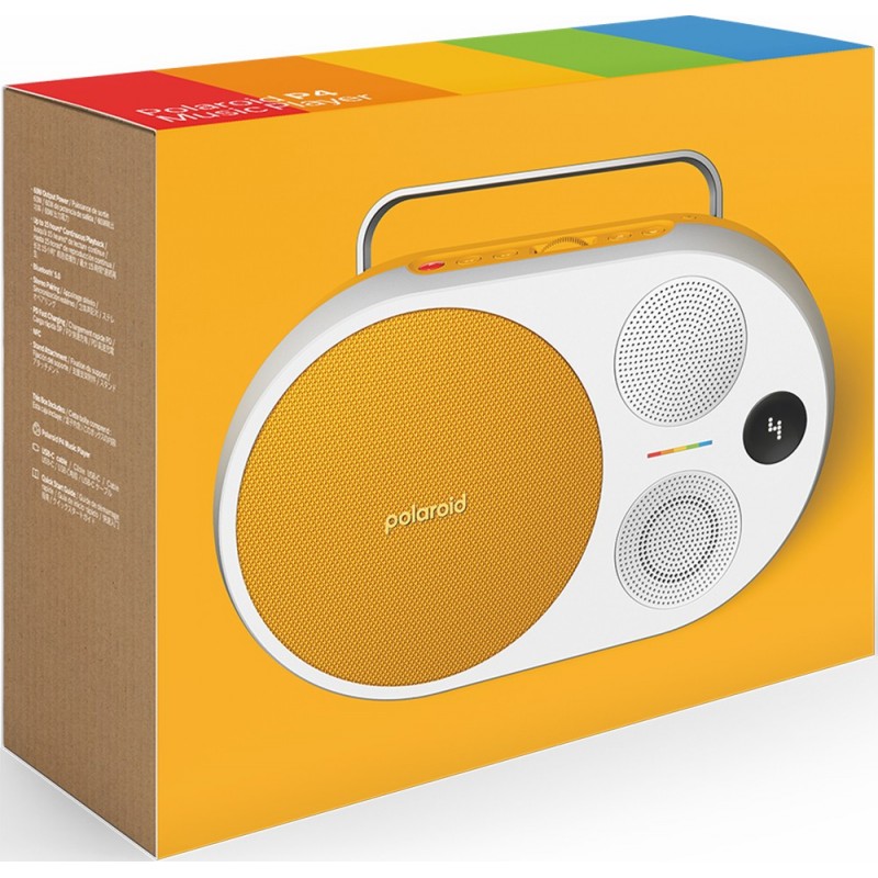 Polaroid PLRMUSICP49094YLW portable party speaker White, Yellow