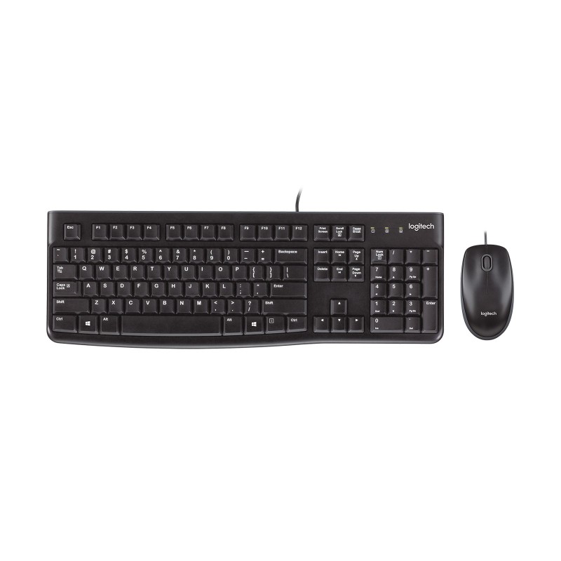 Logitech Desktop MK120 Tastatur Maus enthalten USB QWERTY UK Englisch Schwarz