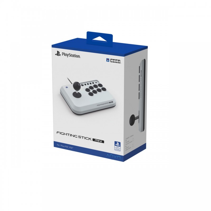 Hori Fighting Stick Mini White, Black USB Flightstick PC, PlayStation 4, PlayStation 5