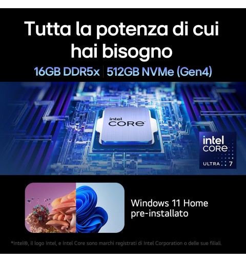 LG Gram 16Z90S-G.AA76D laptop Intel Core Ultra 7 155H Ordinateur portable 40,6 cm (16") WQXGA 16 Go DDR5-SDRAM 512 Go SSD Wi-Fi