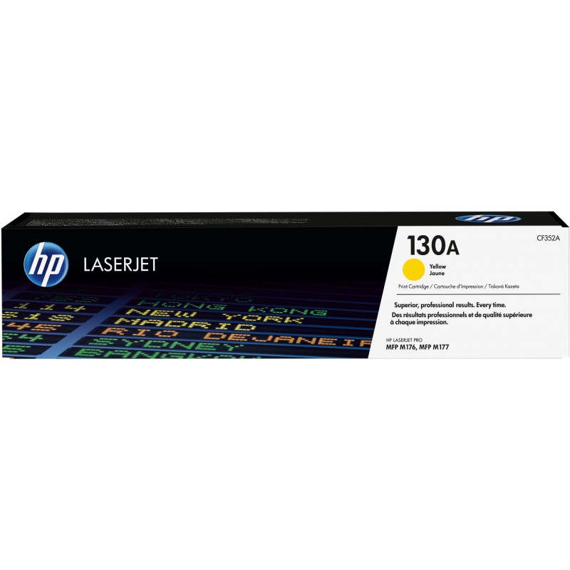 HP Cartouche de toner jaune d'origine LaserJet 130A