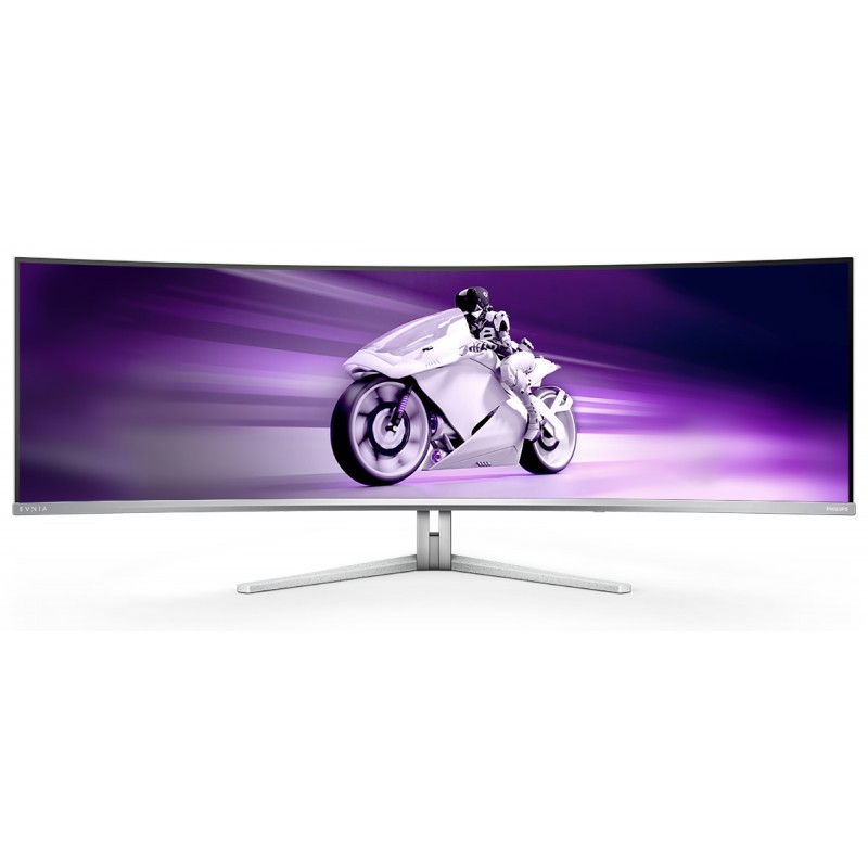 Philips Evnia 8000 49M2C8900 00 écran plat de PC 124,2 cm (48.9") 5120 x 1440 pixels Dual QHD QDOLED Blanc