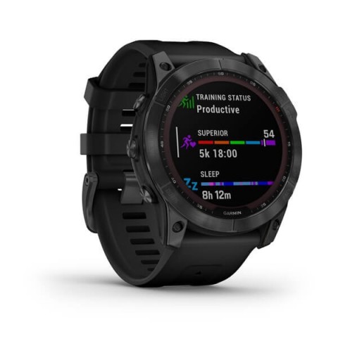 Garmin fenix 7X Solar 3,56 cm (1.4") MIP 51 mm Numérique 280 x 280 pixels Écran tactile Gris Wifi GPS (satellite)