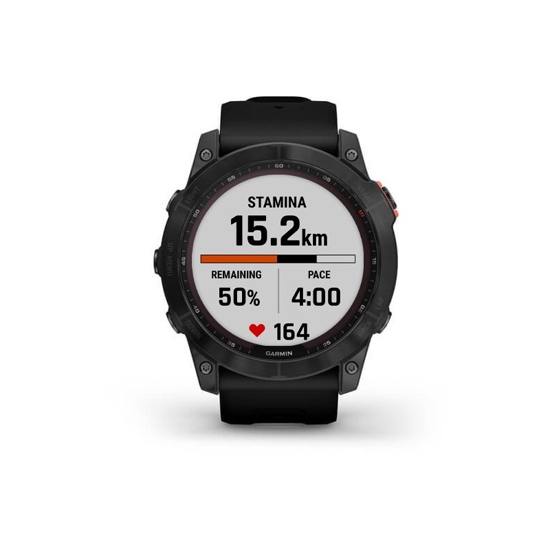 Garmin fenix 7X Solar 3,56 cm (1.4") MIP 51 mm Numérique 280 x 280 pixels Écran tactile Gris Wifi GPS (satellite)