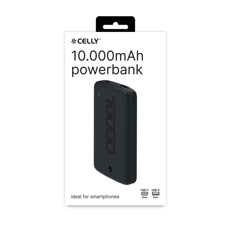 Celly PBE10000EVOBK banque d'alimentation électrique Lithium 10000 mAh Noir